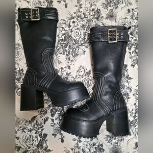 Dolls Kill Roadway Platform Combat Boots Generation Kiss SOLD OUT